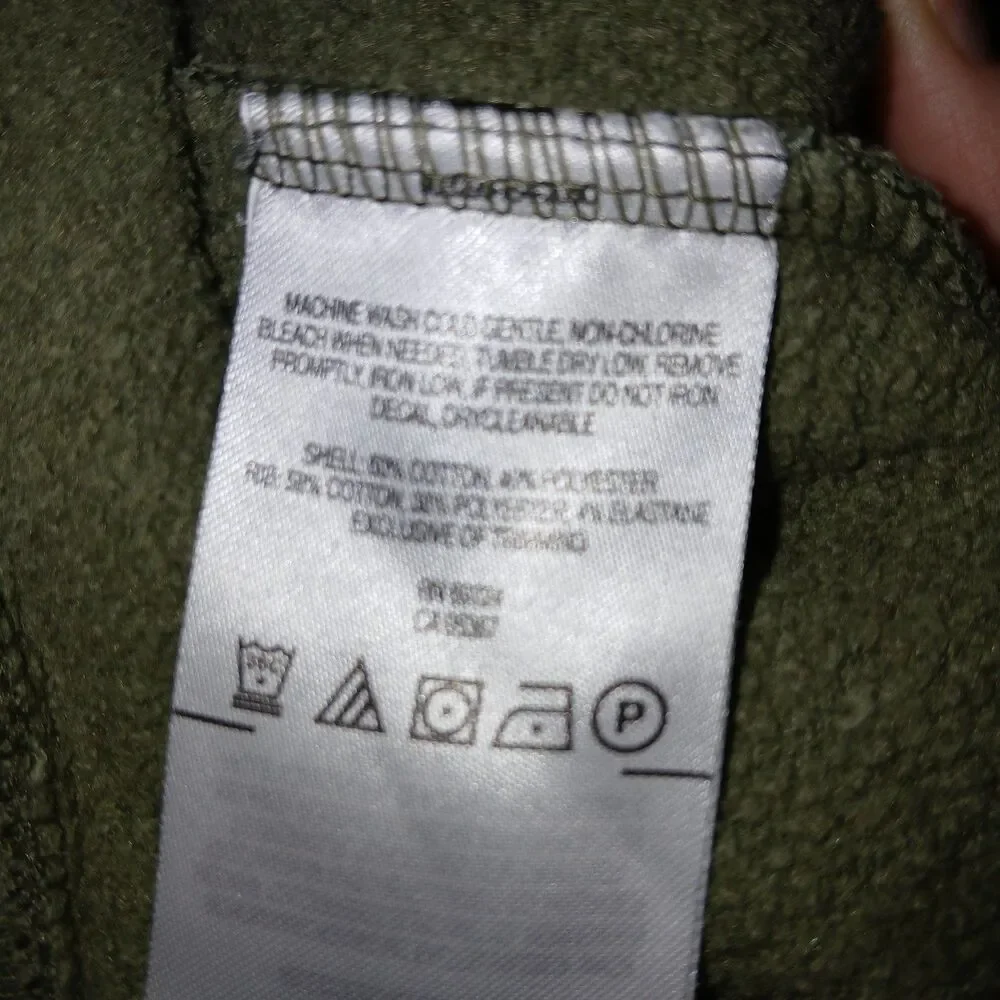 Men's Columbia Pullover Hooded Sweatshirt Large Green Gray Hoodie - Picture 6 of 6